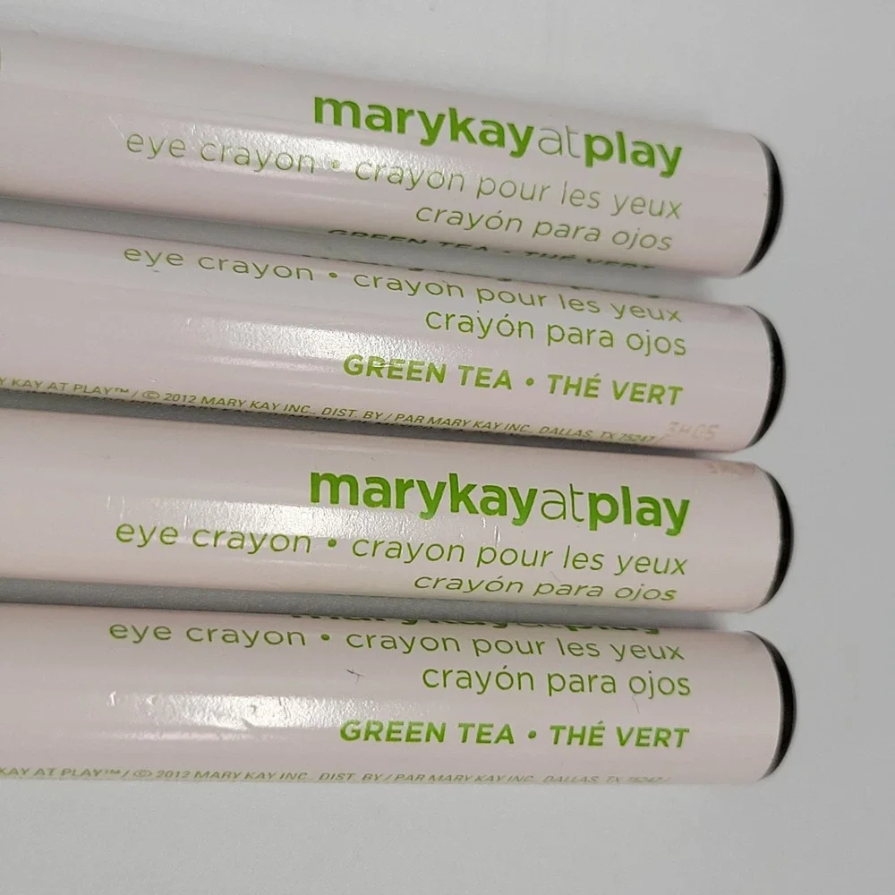 Lot of 4 Mary Kay At Play Eye Crayon Green Tea Shimmer Eyeliner Pencil Unused